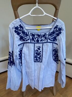 Roller Rabbit blue tunic blouse